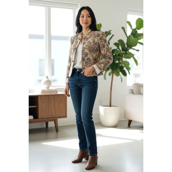 Vintage Doncaster Jacket Floral Print Women's Blazer - Picture 12 of 12